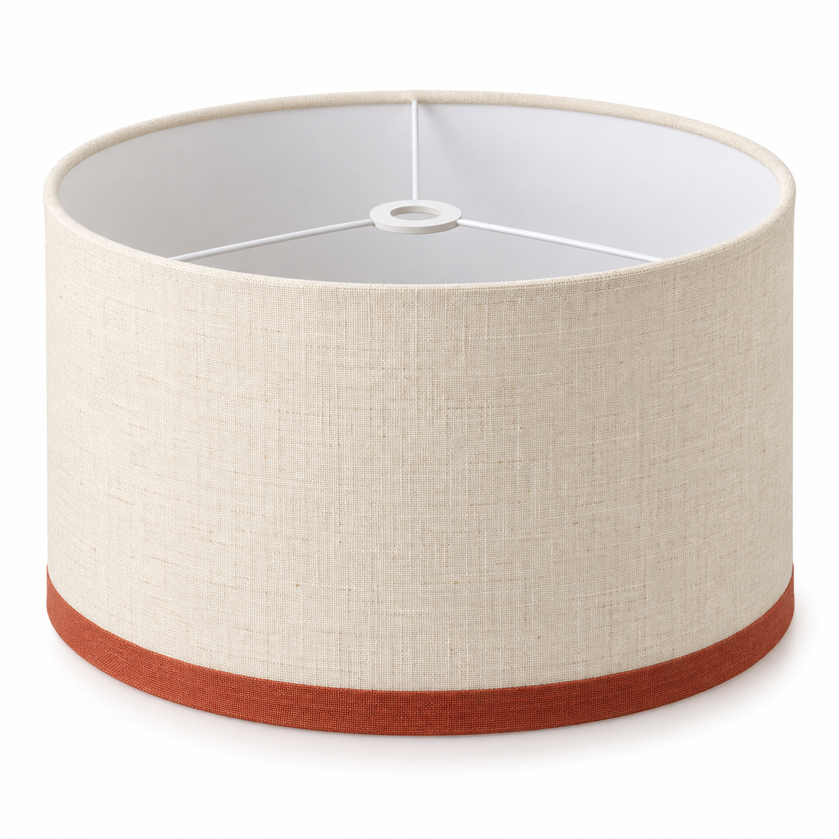 Contour Drum Linen Lampshade