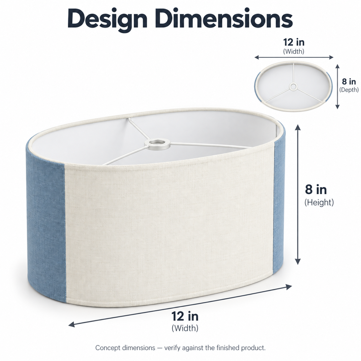 Arc Panel Oval Lampshade