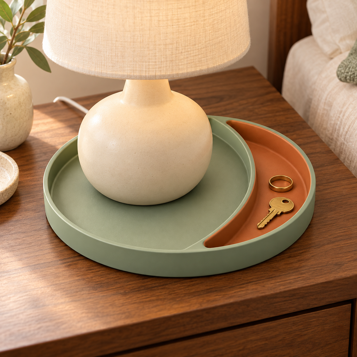 Crescent Lamp Base Tray