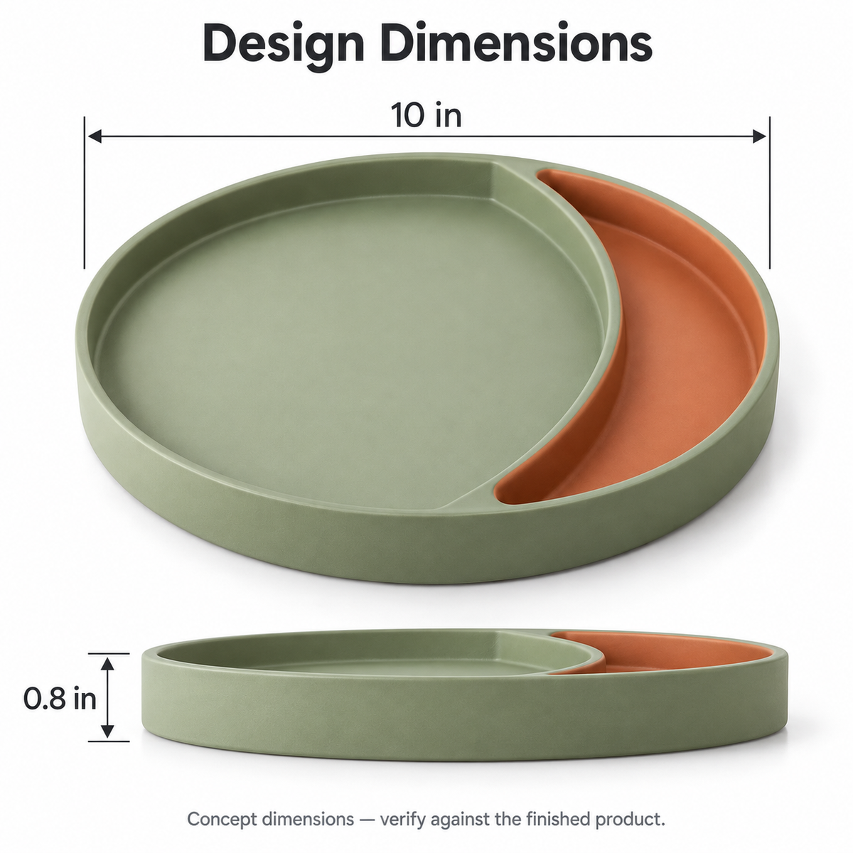 Crescent Lamp Base Tray