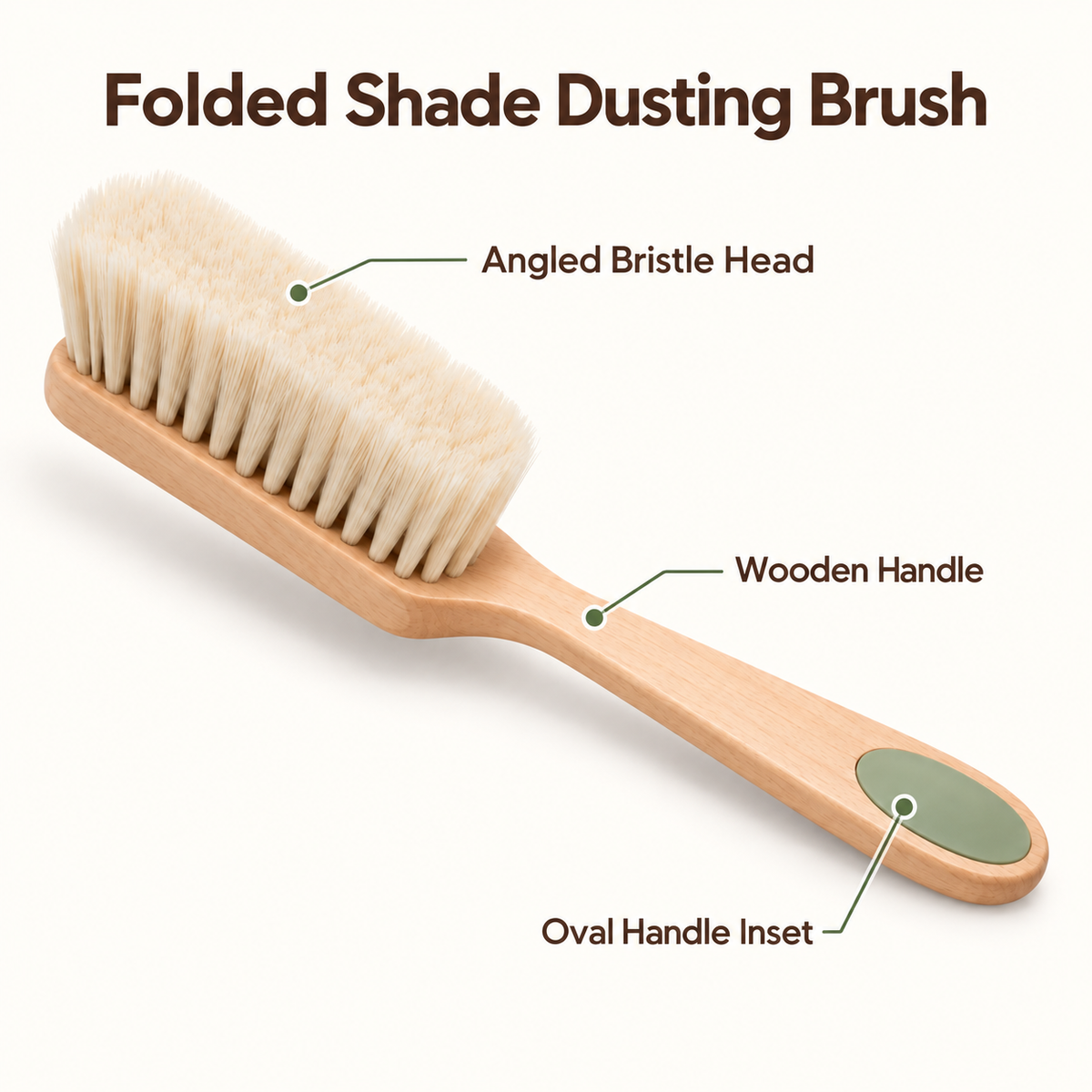 Folded Shade Dusting Brush